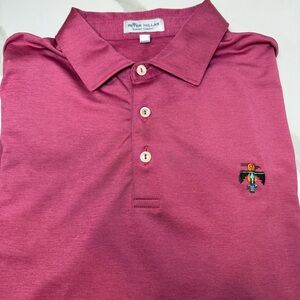 Peter Millar Summer Comfort Golf Polo Shirt Men’s Large Pink Performance Logo‎